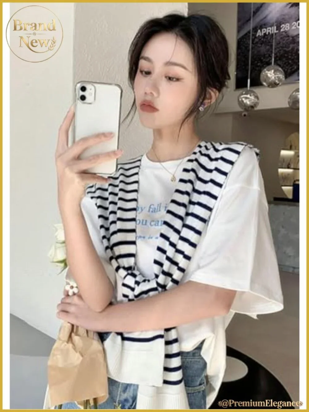 Knitted Sweater Shawl Wrap Women Striped Cardigan Cape Coverup One Size